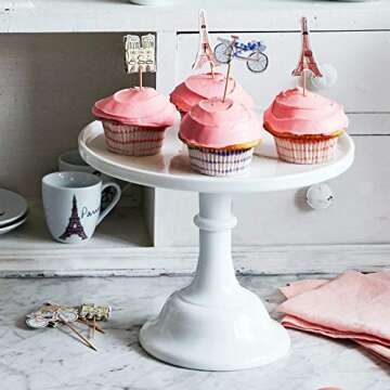 Mosser Glass 12" Milk Glass Cake Plate/stand