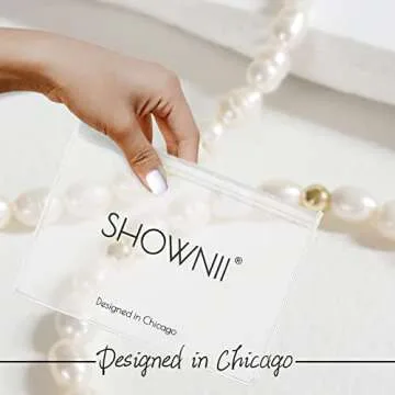 shownii Natural Pearl Necklace for Women,14K Real Gold Plated Freshwater Pearl Choker Necklace and Bracelets Set Adjustable Chain Necklace Jewelry Gift for Women Girls