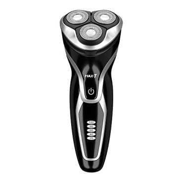 MAX-T Men Electric Razor - Rechargeable Wet & Dry Rotary Shaver