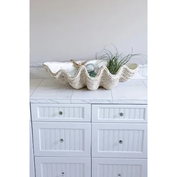 Creative Co-Op White Seashell Decoration for Table