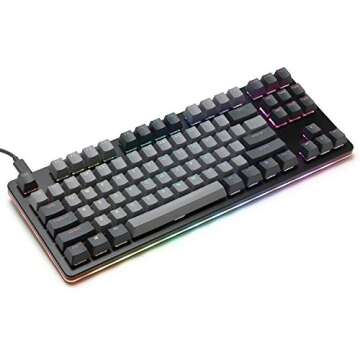 DROP CTRL Mechanical Keyboard — Tenkeyless TKL (87 Key) Gaming Keyboard, Hot-Swap Switches, Programmable Macros, RGB LED Backlighting, USB-C, Doubleshot PBT, Aluminum Frame (Halo Clear, Black)