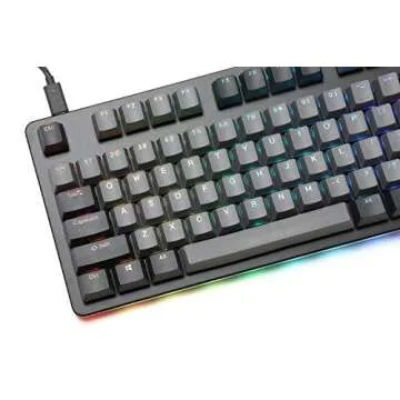 DROP CTRL Mechanical Keyboard — Tenkeyless TKL (87 Key) Gaming Keyboard, Hot-Swap Switches, Programmable Macros, RGB LED Backlighting, USB-C, Doubleshot PBT, Aluminum Frame (Halo Clear, Black)