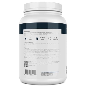 Transparent Labs Grass-Fed Whey Protein Isolate 28g Protein