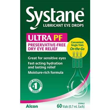 Systane Ultra Lubricant Eye Drops, 60 Count (Pack of 1), (Packaging may vary)