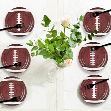 Gisgfim Football Paper Plates - 24 pcs Disposable Tableware