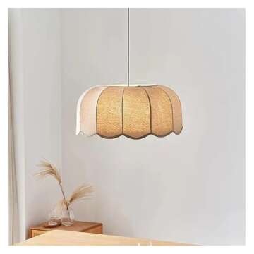 Banana Leaf Pendant Lamp - Elegant Japanese Linen Light