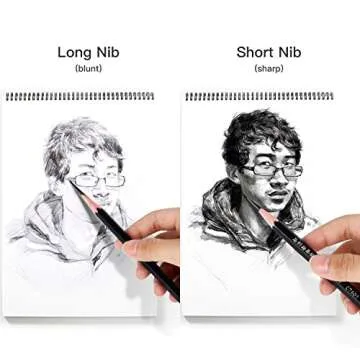 AFMAT Rechargeable Long Point Pencil Sharpener for Artist, 3 Point Options, Auto Stop, 8-25mm Super Long Tip, Electric Artist Pencil Sharpener for φ6-8.5mm Charcoal/Drawing/Sketching/Colored Pencils