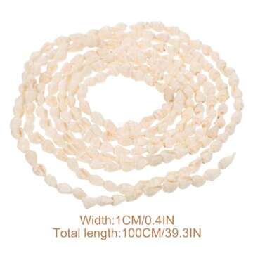 PRETYZOOM Seashells Garland 2pcs Seashell Garland Natural Small Conch Shell Banner Pendant Under The Sea Themed Hanging Sign Beach Tree Garland Nautical Window Decor