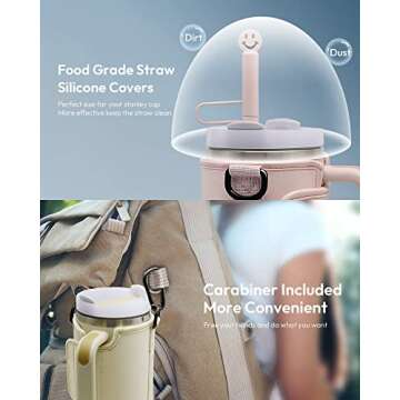 Stylish Water Bottle Bag for Stanley Tumbler - Adjustable & Versatile