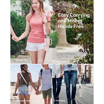 Stylish Water Bottle Bag for Stanley Tumbler - Adjustable & Versatile
