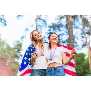 36PCS 4th of July Patriotic Necklaces - Party Decorations