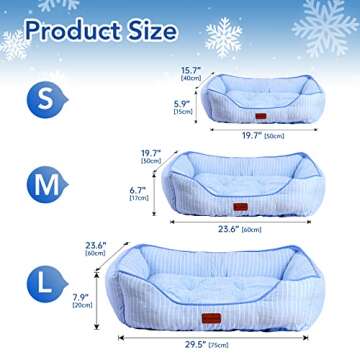 ORIONISPET Cooling Pet Beds for Dogs and Cats-ice Silk Summer Beds for Small, Medium and Large Dogs and Cats- Machine Washable and Non-Slip Bottom-Blue (Large)