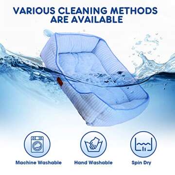 ORIONISPET Cooling Pet Beds for Dogs and Cats-ice Silk Summer Beds for Small, Medium and Large Dogs and Cats- Machine Washable and Non-Slip Bottom-Blue (Large)