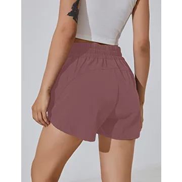 BMJL Women's High Waisted Running Shorts with Pockets