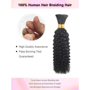 Human Braiding Hair for Boho Braids - Authentic Curly Beauty