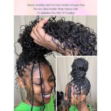 100% Human Braiding Hair for Boho Braids and Styles