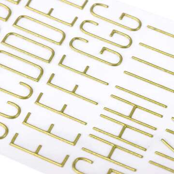 Gold Puffy Modern Alphabet Stickers by Recollections™ - 12 Pack