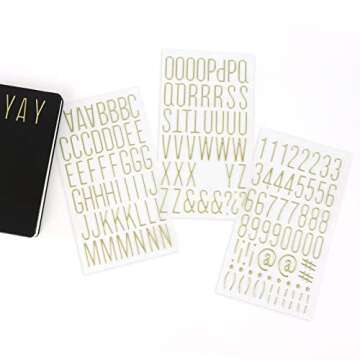 Gold Puffy Modern Alphabet Stickers by Recollections™ - 12 Pack