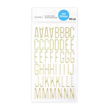 Gold Puffy Modern Alphabet Stickers by Recollections™ - 12 Pack