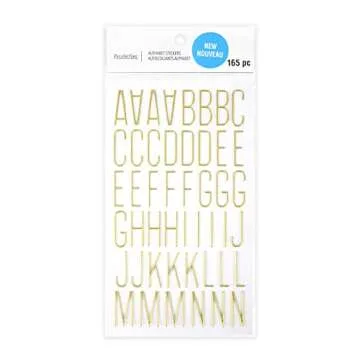 Gold Puffy Modern Alphabet Stickers by Recollections™ - 12 Pack