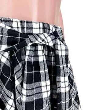 Stylish High Waisted Asymmetrical Plaid Skirts for Women