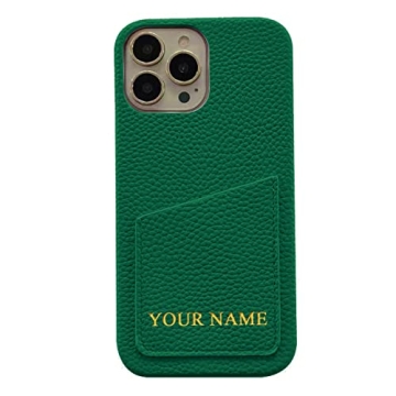 Personalized Initials Luxury Vegan Leather Case for iPhone