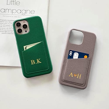 Personalized Initials Luxury Vegan Leather iPhone Case