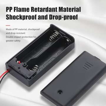 Flever DIY House Accessory for Dollhouse Miniature-3 PCS AA Battery Packs with 6 PCS LED Light Wires