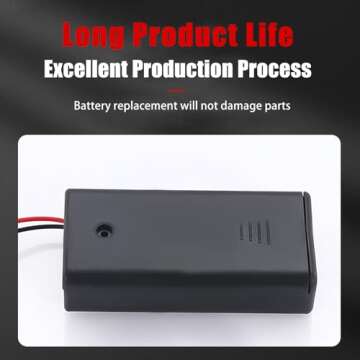 Flever DIY House Accessory for Dollhouse Miniature-3 PCS AA Battery Packs with 6 PCS LED Light Wires