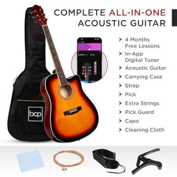 Best Choice Acoustic Guitar Starter Set Full Size Kit