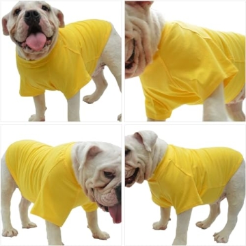 Lovelonglong Bulldog Dog T-Shirt for French and English Bulldogs