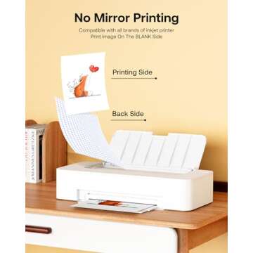 Hiipoo Dark 80 Sheets Heat Transfer Paper 8.5x11" for Inkjet Printing