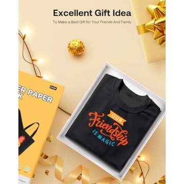 Hiipoo Dark Heat Transfer Paper for Vibrant DIY Printing