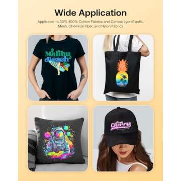 Hiipoo Dark Heat Transfer Paper for Vibrant DIY Printing