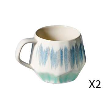 Homvare Porcelain Coffee Mug, Tea Cup, 2 Pack, 10 Ounces