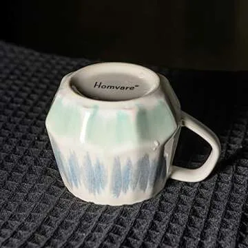 Homvare Porcelain Coffee Mug Set - 10 Ounce Tea Cups