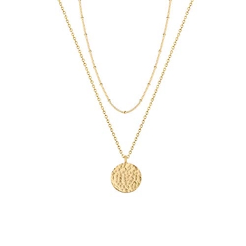 Fettero Gold Necklace with Coin Pendant - Dainty Jewelry