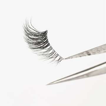 Natural Look 3D Half Lashes with Clear Band by Ezreiily