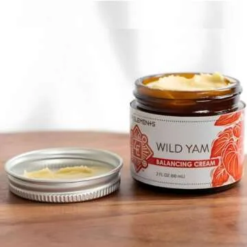 Four Elements 4E Wild Yam Balancing Cream, 2 OZ - 1st Place Winner at The 2023 International Herb Symposium for Creams and Salves! Proudly Farmed, Crafted and Packaged in WI, USA. (Cream)