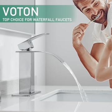 VOTON Chrome Waterfall Faucet for Stylish Bathrooms