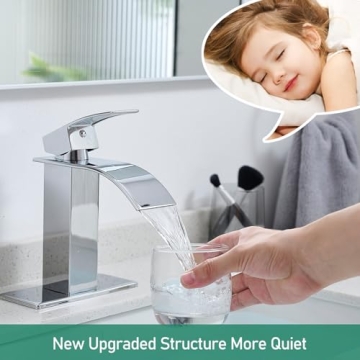 VOTON Chrome Waterfall Faucet for Stylish Bathrooms