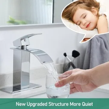 VOTON Chrome Waterfall Faucet for Stylish Bathrooms