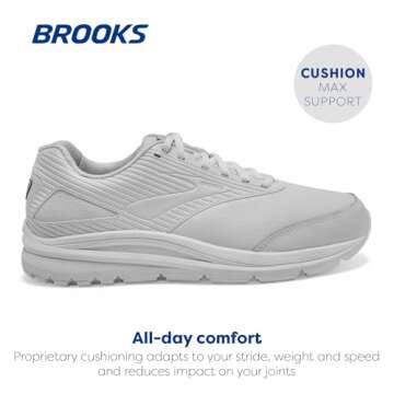 Brooks Women's Addiction Walker 2 Walking Shoe - White/White - 7.5 Medium