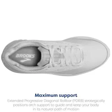 Brooks Women's Addiction Walker 2 Walking Shoe - White/White - 7.5 Medium