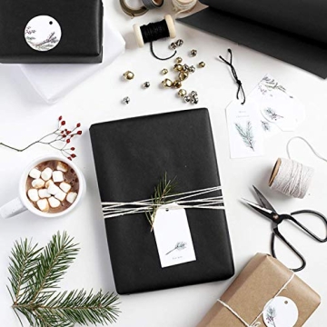 Eco-Friendly Kraft Wrapping Paper Roll - 100 Feet Black