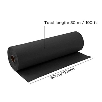 Eco-Friendly Kraft Wrapping Paper Roll - 100 Feet Black