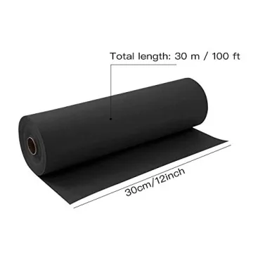 Eco-Friendly Kraft Wrapping Paper Roll - 100 Feet Black