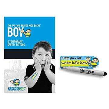 SafetyTat Child ID Tattoos (Boys 6pk)