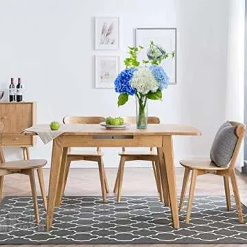 SMFM Artificial Hydrangea Flower Large Natural Lifelike Real Touch Hydrangea Flower Faux for Home Party Decor Outdoor Wedding Table Decoration (3pcs Light Blue)