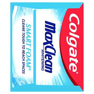 Colgate Max Clean Whitening Foaming Toothpaste with Fluoride, Effervescent Mint, 6 Ounce, 4 Pack